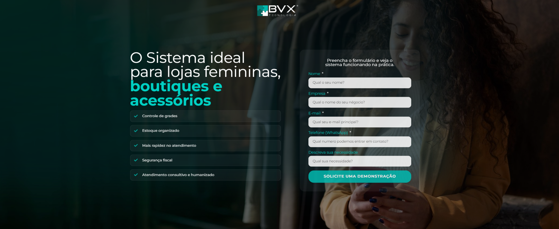 Landing page BVX Tecnologia