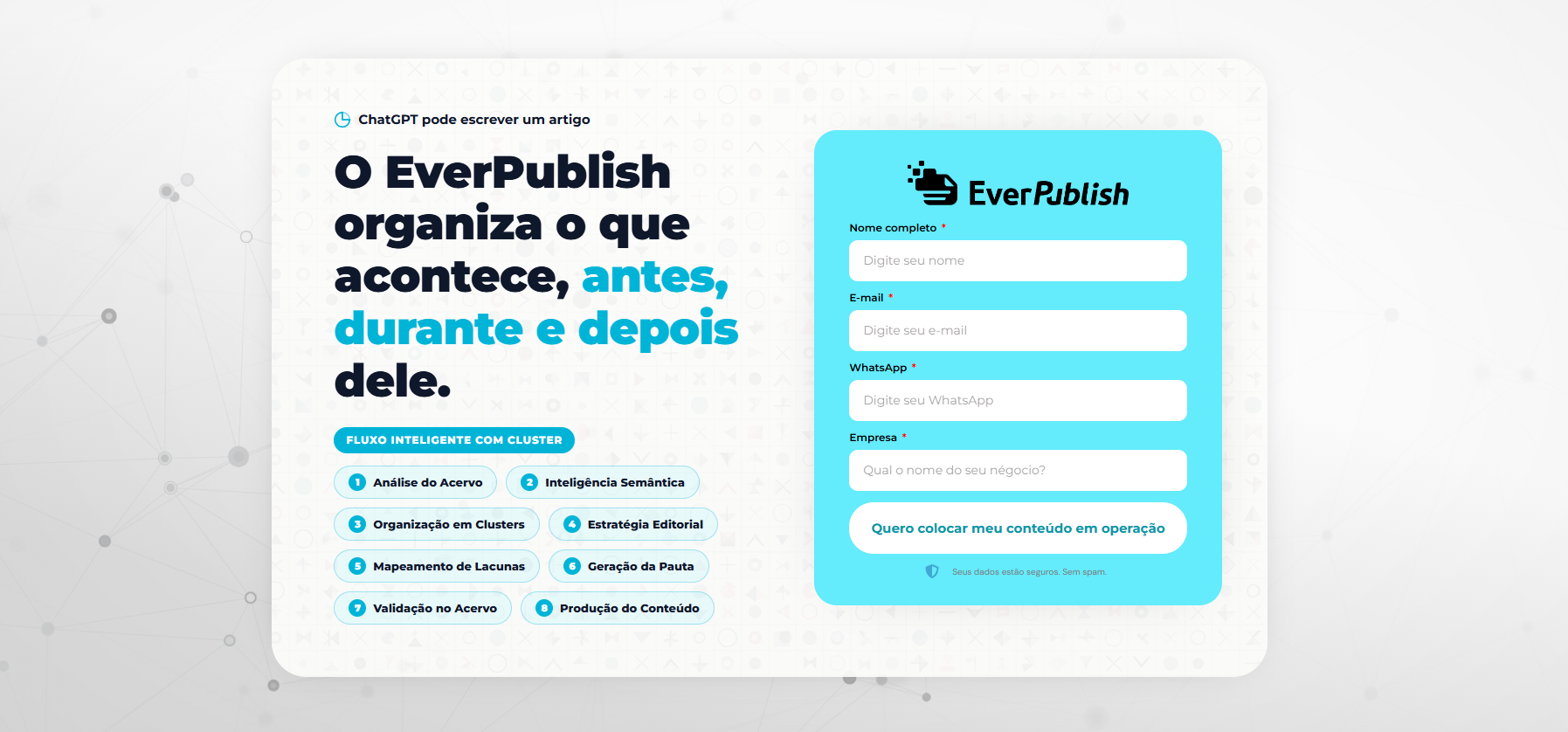 Landing page EverPublish