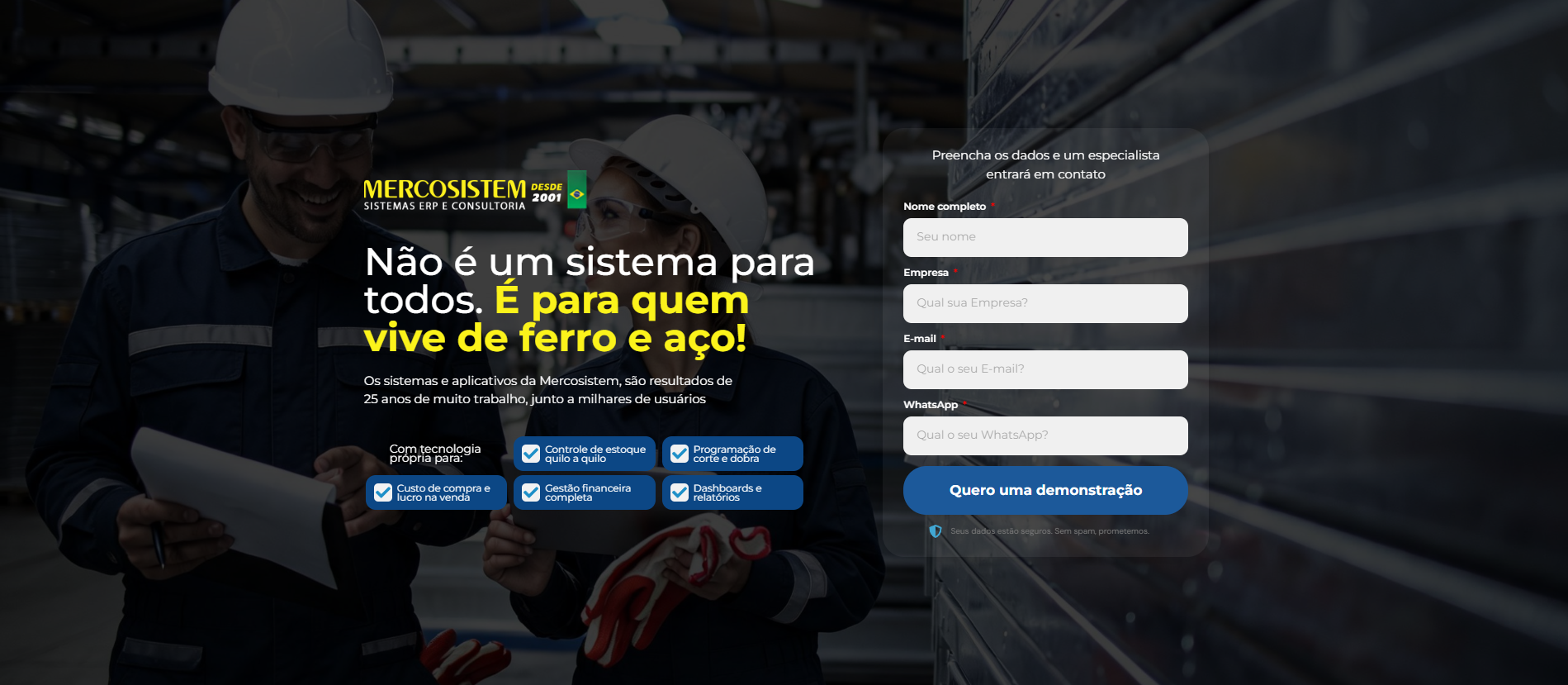 Landing page Mercosistem