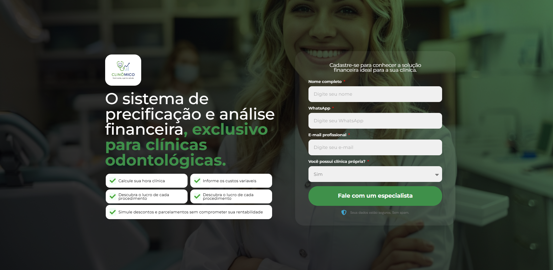 Landing page Clinômico