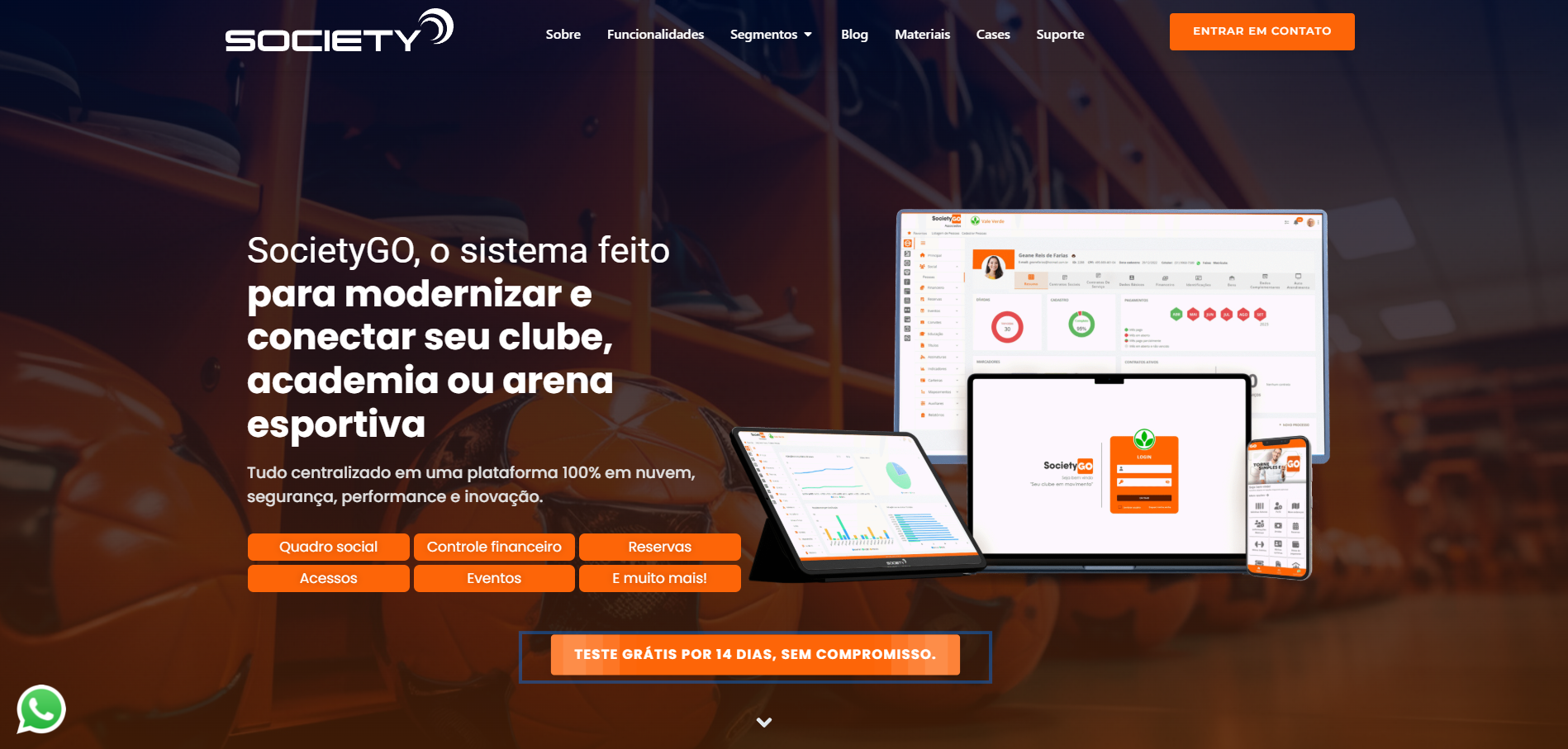 Landing page SocietyGO